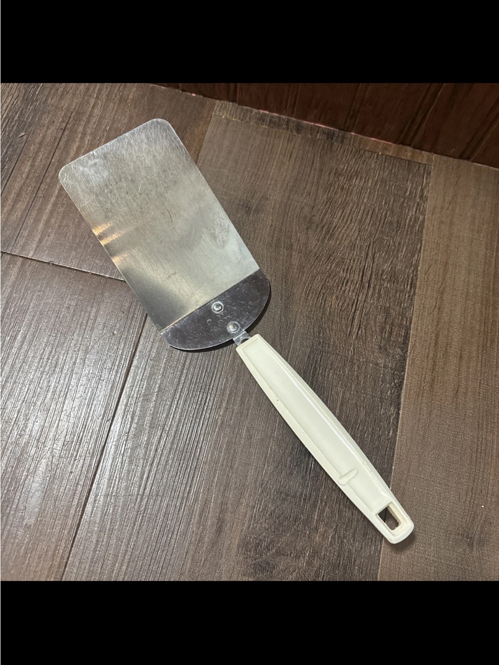 Vintage ECKO Chrome Plated Short Solid Spatula Turner 10” USA
